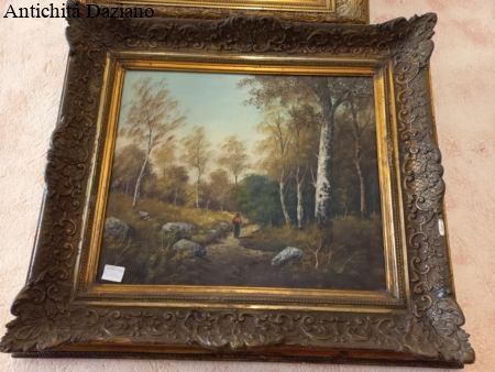 Quadro paesaggio boschivo