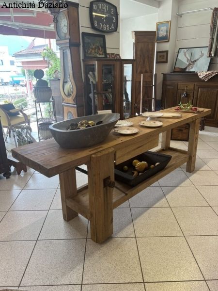 Bancone da falegname in castagno