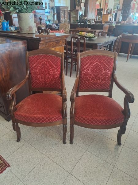 Coppia poltrone Impero