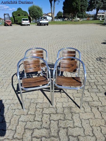 Sedia alluminio e legno