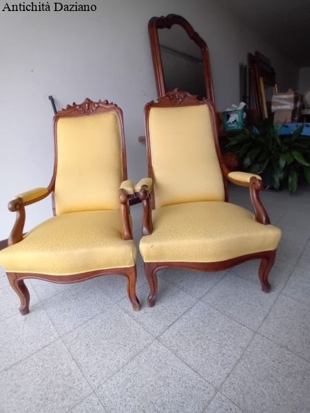 Coppia di poltrone Luigi Filippo