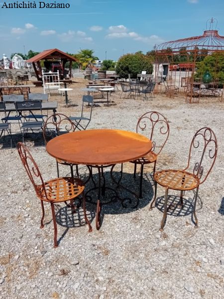Tavolo in ferro pesante diametro 100 cm